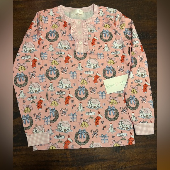 Cecil And Lou Other - Cecil & Lou pink Christmas Top Size 10,